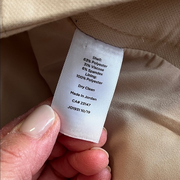 NWOT Talbots Luxe Double Weave Tan Straight Leg Women's Pants Lined, Size 10 - Picture 13 of 13